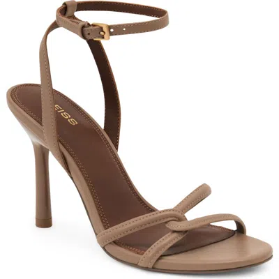 Reiss Annabelle Leather Ankle Strap Sandal In Brown