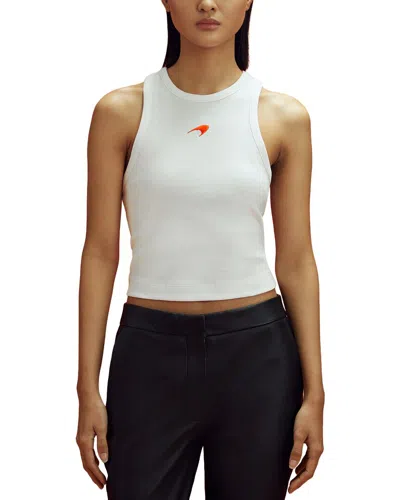 Reiss Anniston Sleeveless Racerback Top In White