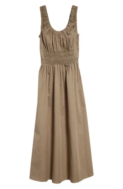REISS REISS ANOUK SMOCK WAIST COTTON DRESS
