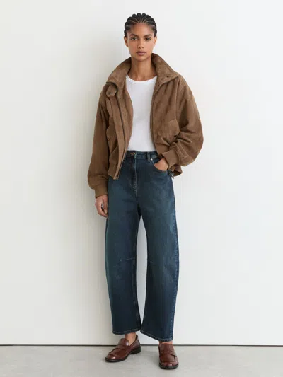 Reiss Antique Mid Blue Barrel-leg Jeans