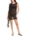 Reiss Anya Asymmetrical Cut Out Cover Up In Black