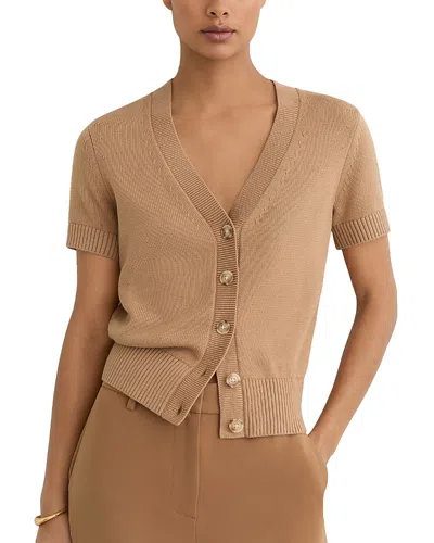 Reiss Anya Cardigan In Brown