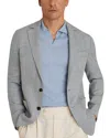 Reiss Soft Blue Slim Fit Single Breasted Blazer With Cotton In Red