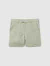 Reiss Apple Linen Suit Shorts In Green