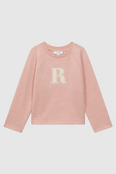 Reiss Kids' Apricot Junior Cotton Blend Crew Neck Top