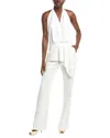 Reiss April Bridal Halter Plunge Jumpsuit In White