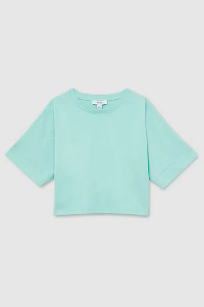 Reiss Aqua 13-14 Yrs Cotton Oversized Short-sleeve T-shirt