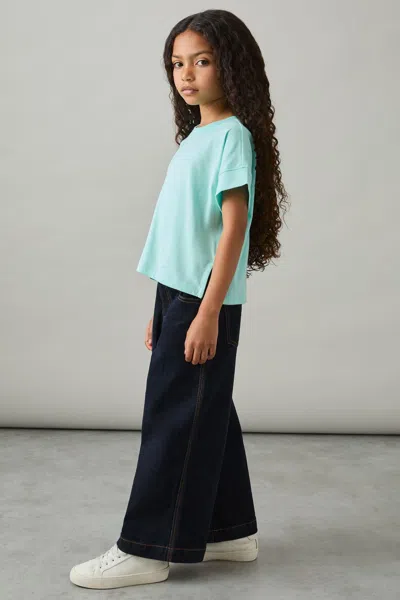Reiss Aqua 4-9 Yrs Cotton Oversized Short-sleeve T-shirt