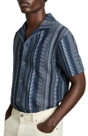 Reiss Mens Archer Short-sleeved Stretch-woven Shirt Navy In Navy