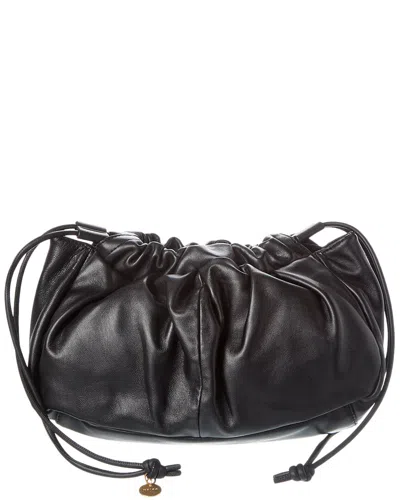 Reiss Arden Leather Squishy Clutch In Black