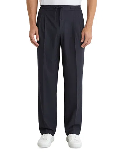 Reiss Arden Relaxed Drawstring Trousers In Blue