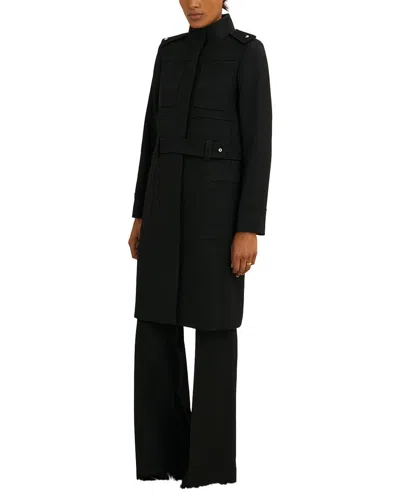 Reiss Ares Long Coat In Black