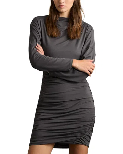 Reiss Ari Ruched Short Jersey Dress In Gray