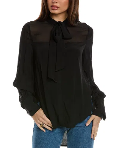 Reiss Arina Blouse In Black