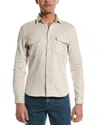 Reiss Arlo Textured Canvas Shirt In Beige