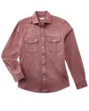Reiss Arlo Textured Canvas Shirt In Pink