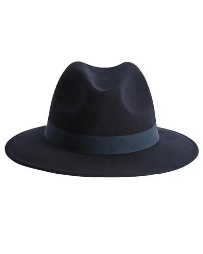 Reiss Ashbourne Ashbourne Wool Fedora In Blue