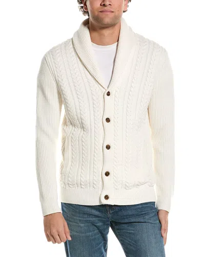 Reiss Ashbury Cable Knit Cardigan In Neutral