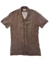 Reiss Ashbury Linen Shirt In Brown