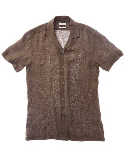 Reiss Ashbury Linen Shirt In Brown
