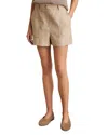 Reiss Ashby Wide-leg Lightweight Linen Shorts In Neutral