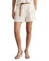 Reiss Ashby Linen Shorts In White