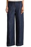 Reiss Ashby Wide Leg Linen & Cotton Pants