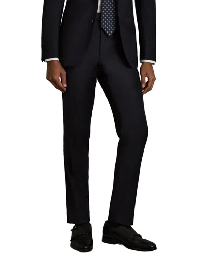 Reiss Aspire Plain Weave Wool Trouser In Blue