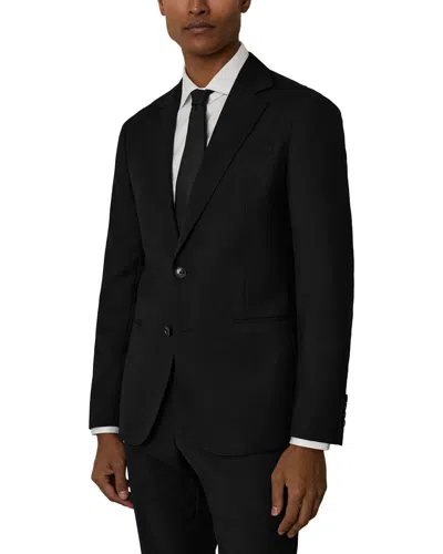 Reiss Aspire Notch Plain Wool Blazer In Black
