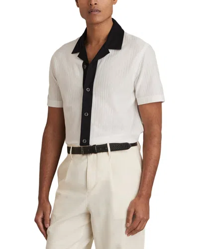 Reiss Aster Textured Color Cottons In White