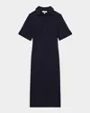 Reiss Astrid Collared Jersey Bodycon Dress In Navy