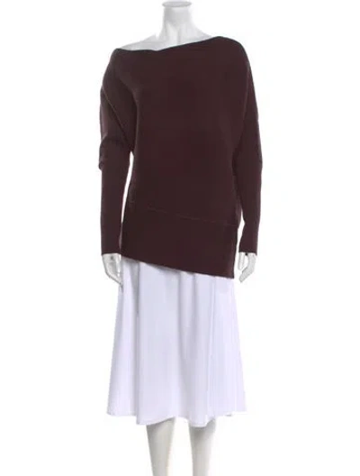 Pre-owned Reiss Asymmetrical Sweater In Brown