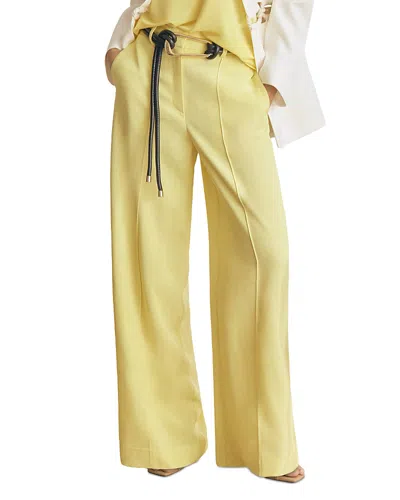 Reiss Atelier Alecia Pants In Lemon