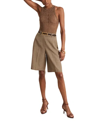 Reiss Atelier Francesca Bodysuit In Brown