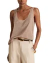 Reiss Taupe Atelier Laser Cut Vest Top