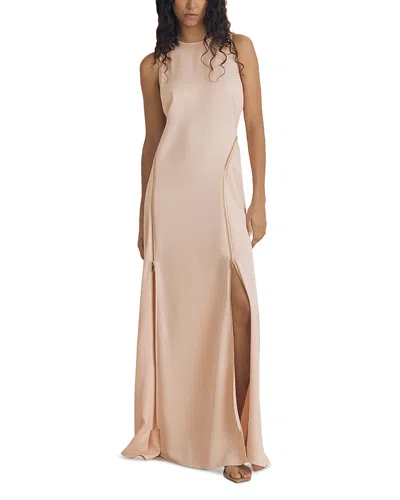Reiss Atelier Leanna Sleeveless Zip Dress In Pink