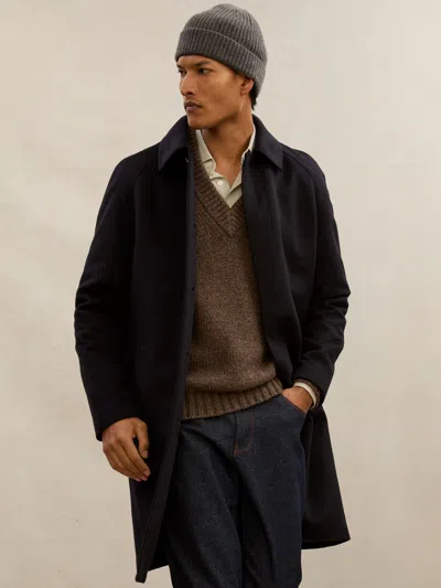 Reiss Atelier Mid Grey Atelier 100% Cashmere Rib-knit Beanie In Green