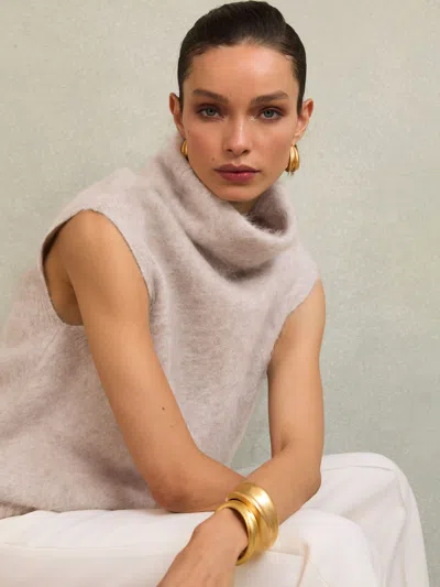 Reiss Atelier Neutral Atelier 100% Brushed-cashmere Tank Top