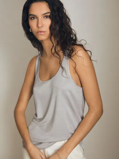 Reiss Atelier Scoop-neck Vest In Gray