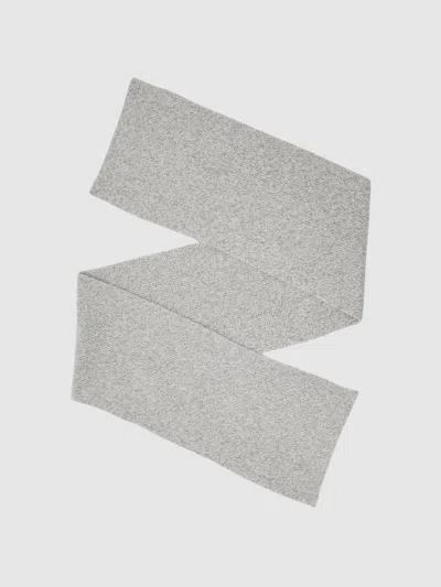 Reiss Atelier Soft Grey Melange Atelier Scarf With Cashmere In Gray