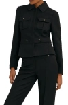 Reiss Atelier Vesta Wool Jacket In Black