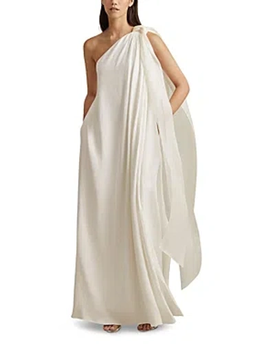 Reiss Athena One Shoulder Gown In Ivory