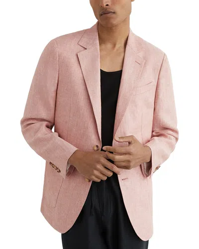 Reiss Atlantic Notch Linen Formal Jacket In Multi