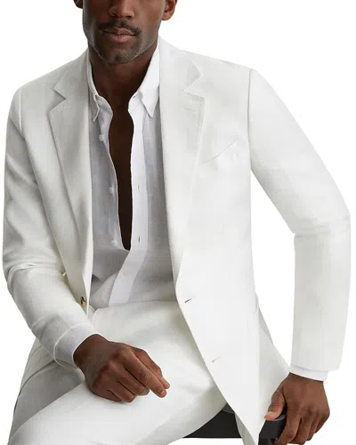 Reiss Atlantic Tailored Fit Linen Blazer In White