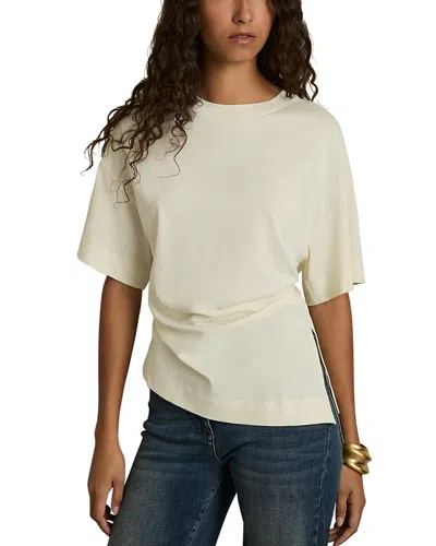 Reiss Audrey Smart Tee In Ivory