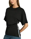 Reiss Audrey Tipped Tee In Cream/black