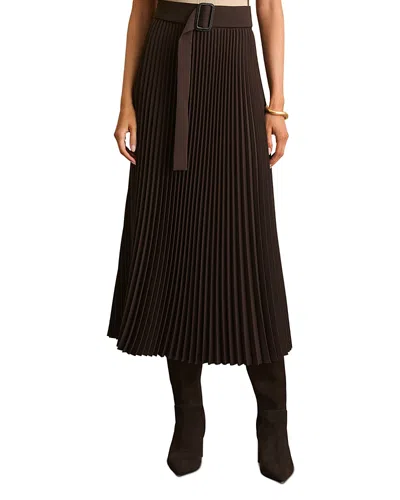 REISS AVA PLEATED MIDI SKIRT