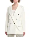 Reiss Ava Wool-blend Blazer In White