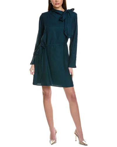 Reiss Avery Belted Flippy Dress In Blue
