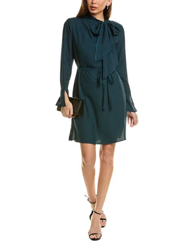 Reiss Avery Belted Flippy Dress In Blue